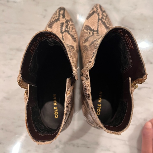 Cole Haan Snake Booties Size 8 - Picture 5 of 6